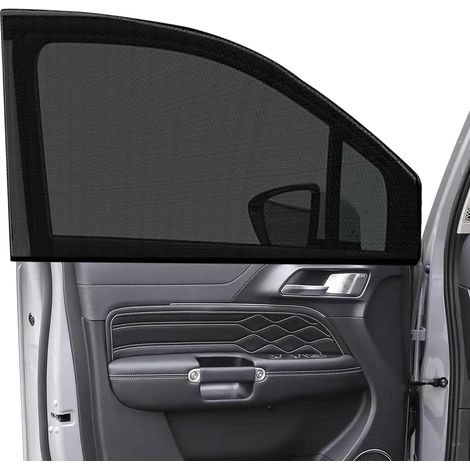 Parasole per auto, finestrini laterali, zanzariera per portiera, 2 finestrini anteriori e 2 finestrini posteriori (1/5)