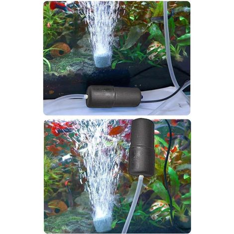 Pompa d'aria per acquario Mini USB Bubbler Pompa per ossigeno per acquario con pietra a bolle (1/4)