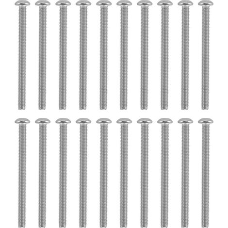 50 vis à tête cylindrique creuse en acier galvanisé M4 pour instruments et appareils électroniques classifiés 2802-0004-0050 (1/5)