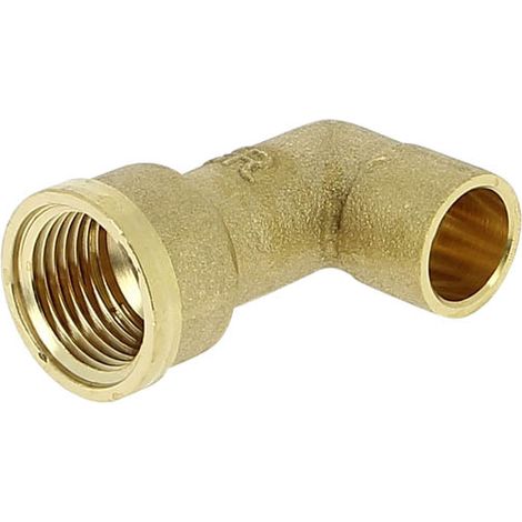 Coude fer cuivre 90GCU long diamètre 14 femelle 15x21 - SOBIME