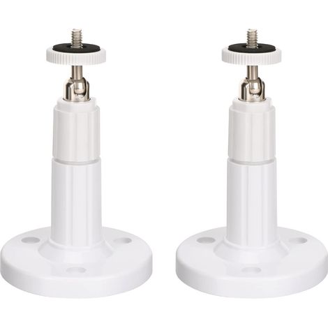 (Paquet de 2) Fixation Murale caméra de sécurité intérieure/extérieure, Support de Plafond réglable pour Support Arlo, Arlo Pro et Autres modèles compatibles (Blanc) (1/5)