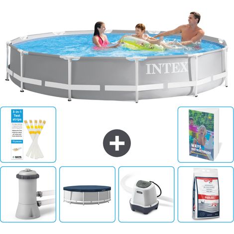 Prism Frame Pool Rund - 366x76 cm - 7-teilig S301