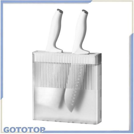 Bloc De Couteaux Mural - ABS - 20,7 X 20,6 X 4,2 Cm - Pour Organisation Cuisine Murale - 1 Pièce (1/5)