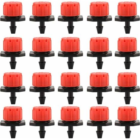 100 gocciolatori per irrigazione a goccia, ugelli per irrigatori da giardino, irrigazione a goccia automatica fai da te regolabile a 360°