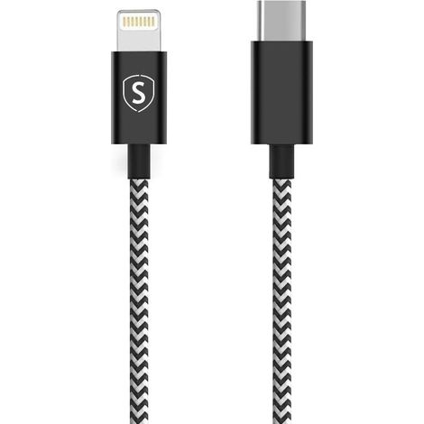 Cavo sign skin da usb c a lightning 24 a 025 m - nerobianco