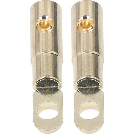 Vergoldete O-Ring-Batterieanschlüsse aus Messing, hohe Präzision, lötfrei, für Audiomodifikationen, 8 AWG für 8-10 AWG Kabel, Strompaar (1/5)