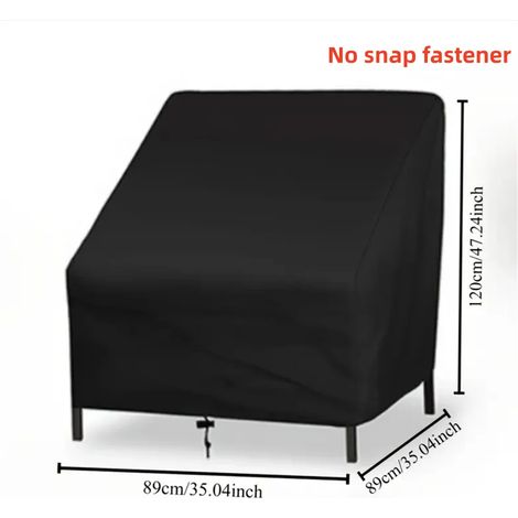 (89x89x120cm) Housse de canapé/fauteuil de patio, à pression, en polyester haute résistance, convient aux patios/jardins. (1/3)