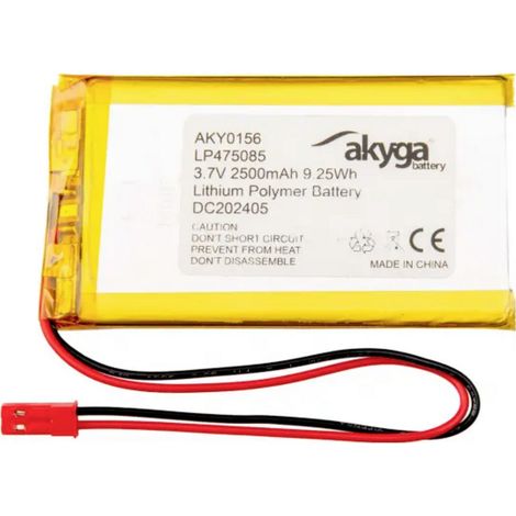 Akyga LP475085 Akkupack x Spezial-Akku LiPo 3.7 V 2500 mAh (1/3)