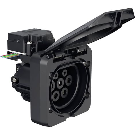 Prise de charge type 2 32 A – E325F – Courant triphasé AC – IP44 – Longueur 90 mm – Pour véhicules électriques – PCE