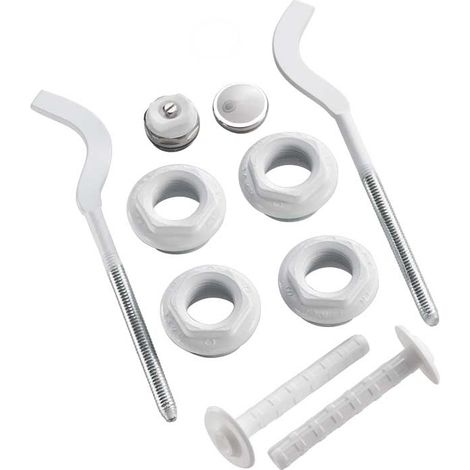 KIT TAPPI E MENSOLE PER RADIATORI 3/8"" BIANCO 1"" x 3/8