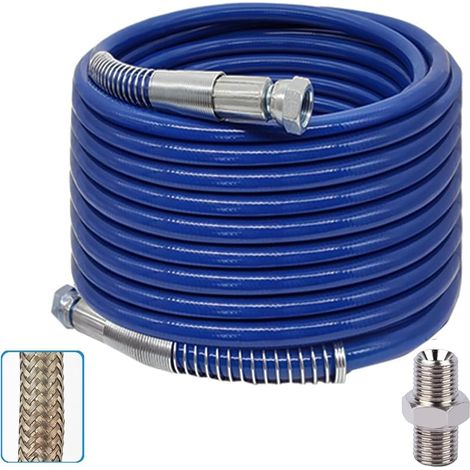 20M x 1/4" Tuyau de Pulvérisation Airless, avec connecteur, Tuyau Haute Pression pour Pulvérisateur de Peinture Airless (1/5)