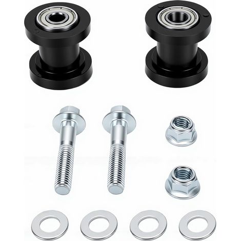 Guide de Roue de tendeur de chaîne de Jeu de tendeur de poulie de Rouleau de chaîne de 8mm 10mm (Black) (1/5)