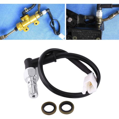 Interrupteur de Feu Stop Hydraulique Universel pour Moto, Boulon Creux de Frein (M10 x 1.25)