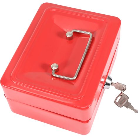 1 Pièce Mini Coffre-Fort Portable à Clé pour Argent Pièces Sécurité Maison Voyage (Rouge) (1/5)
