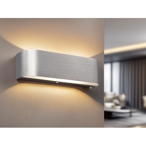 Up and Down LED Innen Wandleuchte ADRIANO in Silber, Breite 30cm (1/5)