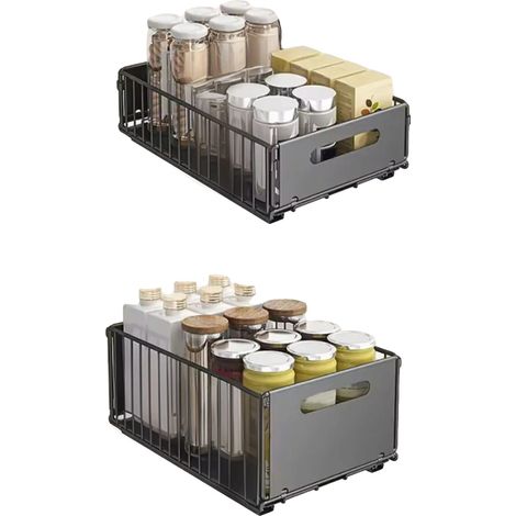 Küchenorganizer, Schubladendesign, vielseitige Aufbewahrungslösung, Stil A, XL (1/2)