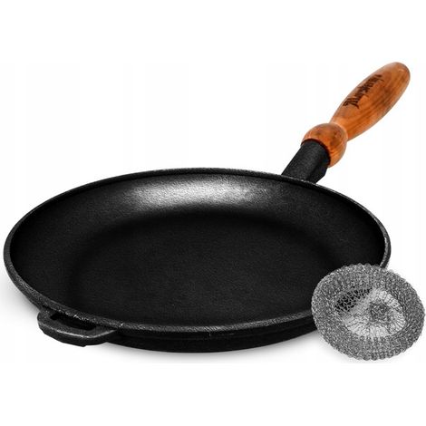 MAYSTERNYA Pfannkuchenform aus Gusseisen, massiv, für Gasinduktion geeignet, 22 cm