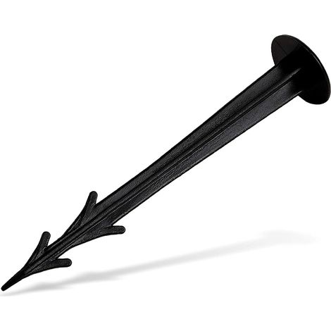 QAZQA Lot de 100 Piquets d'ancrage en Plastique Noir 12 cm résistants aux UV (1/5)