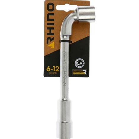 Rhino Clé tubulaire et à Pipe 17mm tubolari, Chiave per Tubo da 17 mm, Diametro, Impronta 6/12 esagonali, Realizzata in Acciaio (Cromo vanadio), Garanzia a Vita, Disponibile in Varie Misure, NC (1/4)