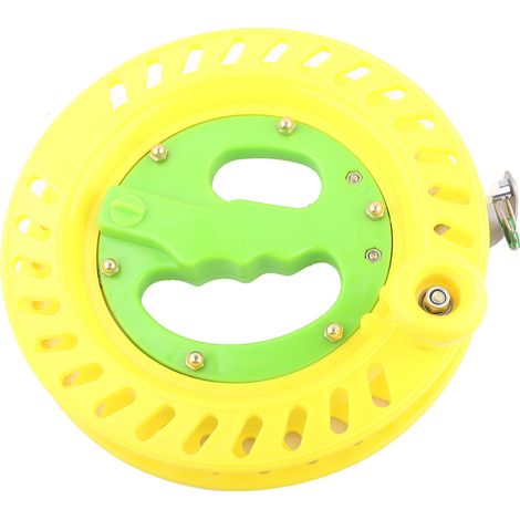 Support de roue de bobine de ligne de cerf-volant de pêche en plastique Durable de 22cm, accessoire d'outil d'enroulement (jaune) (1/5)