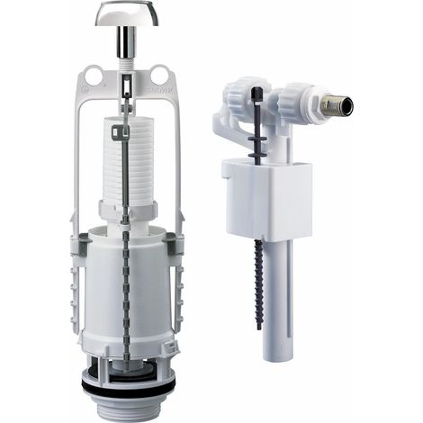 Siamp – Mécanisme de chasse d'eau simple volume SWITCH 22 – Hauteur ajustable 305-415 mm – Débit de chasse 3,5l/s – Trop plein réglable (1/5)