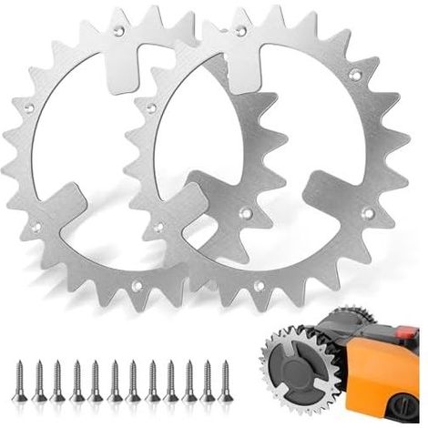 Mähspitzen aus Edelstahl für Worx Landroid WR141E / WR142E WR143E WR165E WR167E Mähroboter, zur Verbesserung der Traktion - 210 mm Spitzen (1/5)