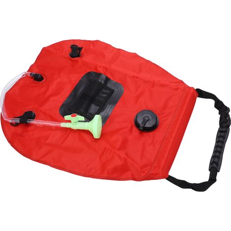 Sacs de douche solaires pliables de 20 L avec tuyau et pommeau de douche pour le camping et la randonnée (1/5)