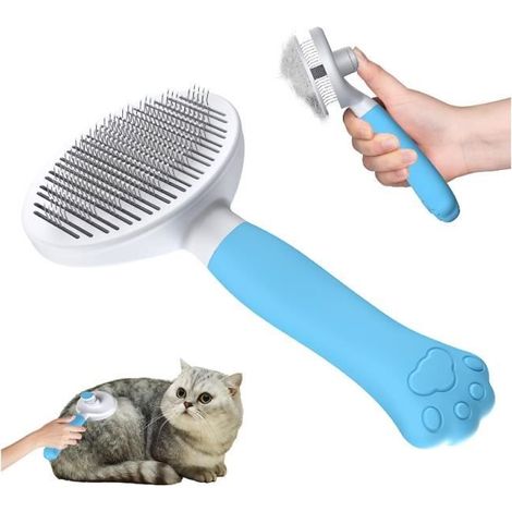 Brosse - Chien - Brosse 2-en-1 - Ergonomique - Nettoyage facile - Design adorable (1/4)