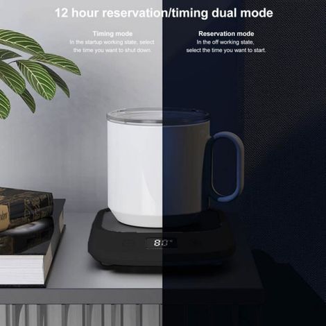 Tapis de Chauffage pour Tasse - Régulation de Température Intelligente - Pour Café Thé et Boissons - 1 Pièce (1/4)