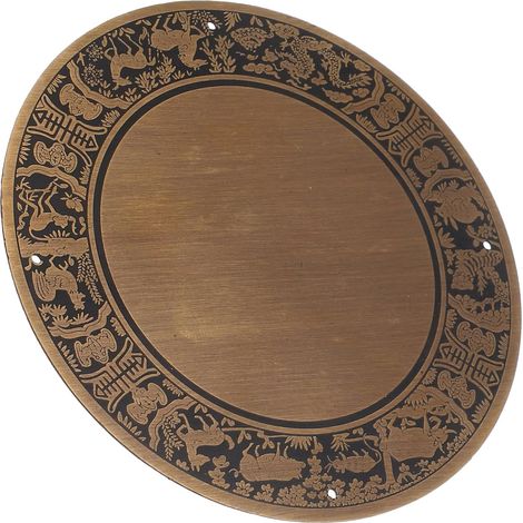 Éléments décoratifs pour boîte en bois, support laiton avec signe (1/5)