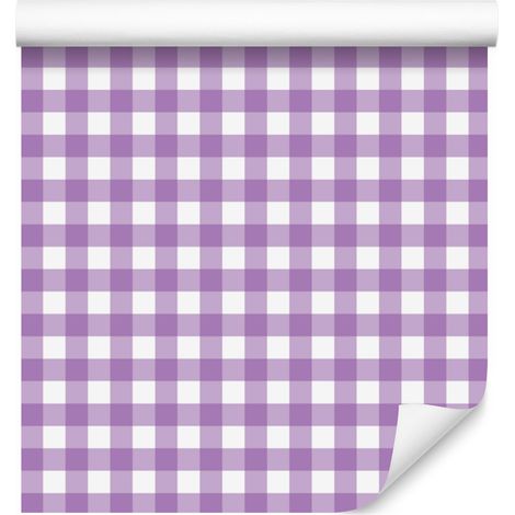 Papel pintado con estampado morado y lavanda para salón y dormitorio, 50x1000 cm. (1/5)