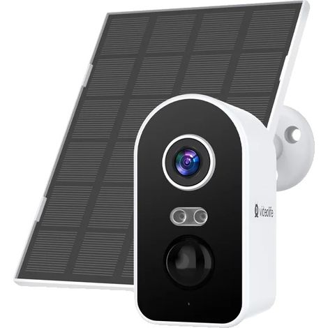 Cámara de seguridad, alimentada por energía solar, video HD 2K, cámara WiFi (1/2)