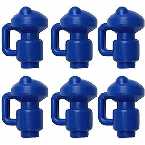 embouts de protection Bouchons De Trampoline 6 Pièces Capuchons De Poteau Pour Les Piquets De Filet Du Trampoline Ø 3.2 MM, Particulièrement Robustes Capuchons D'extrémité Résistants Aux Intempéries,B