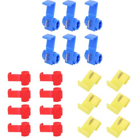 210 Stück Schnellverbinder für elektrische Kabel, Crimp-Anschlussklemmen, blau, rot und gelb (1/5)