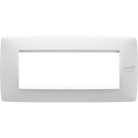 PLAQUE ONE 6P BLANC ANTIBACTERIEN GEWISS GW16106AB
