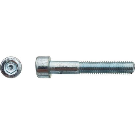 200 Vis Métaux Tête Cylindrique 6 Pans Creux CHC F/Total 5 x 20 mm - DIN 912 - 8.8 - Zingué blanc - D-Work