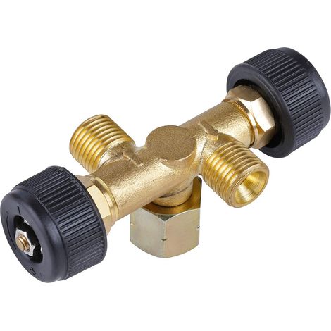 Rothenberger Industrial 1500003364 Valvola industriale a doppio flusso propano/butano, funzionamento a 2 dispositivi con un unico regolatore di corrente propano (versione tedesca) (1/4)