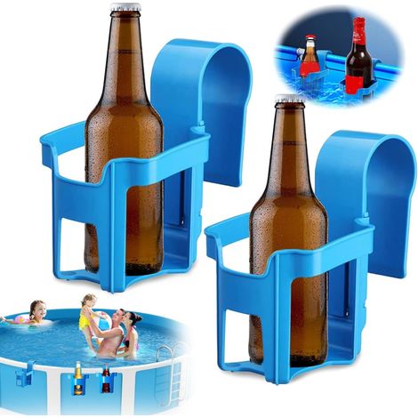 Porte-gobelet de piscine, lot de 4, porte-gobelet de rebord de piscine, porte-boissons multifonctionnel, convient à la plupart des piscines