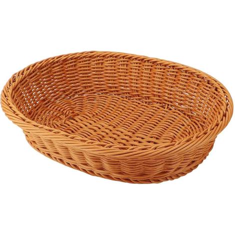 Paniers à pain tressés pour servir des pommes de terre, paniers cadeaux en osier, bol en rotin vide, plateaux de rangement