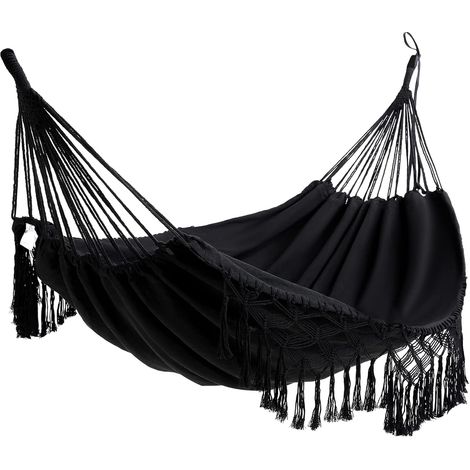 Hamac Double pour la Maison, l'intérieur et l'extérieur, hamac bohème en macramé, Grand hamac en Coton Doux pour Deux Personnes, Patio, Jardin, Porche, pelouse et Jardin (1/3)