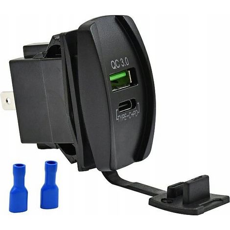 Caricabatterie da auto USB-A e USB-C 3.4A 12V 24V (1/4)