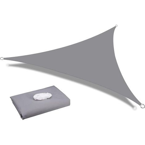 Voile d'ombrage imperméable pour jardin, terrasse ou fête en extérieur, 3 x 3 x 3 m, forme triangulaire, protection UV 98 % (1/5)