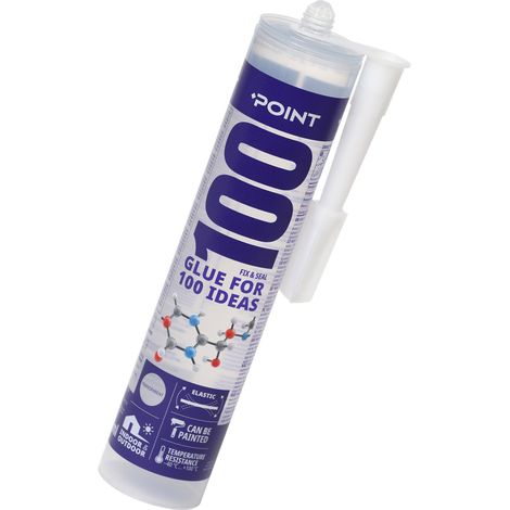 Colle transparente universelle POINT 100 – MS Polymer, élastique & étanche, 290 ml (1/5)