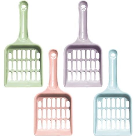 4 Morceaux De Pelle De Litière pour Chats, Pelles De Chats en Plastique, Pelle De Litière De Chat Grille, Fournitures De Nettoyage pour Animaux De Compagnie. (1/5)