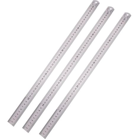3X Rainure Droite En Acier Inoxydable Le RèGle MéTrique 50 cm La RèGle MéTrique Inoxydable (1/5)