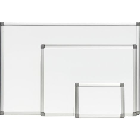 STIER Whiteboard, magnetisch mit Stiftablage und Alu-Rahmen, trocken abwischbar, 1800 mm x 1200 mm (B x H), Board mit Befestigungsmaterial, Vertikal und Horizontal montierbar (1/5)