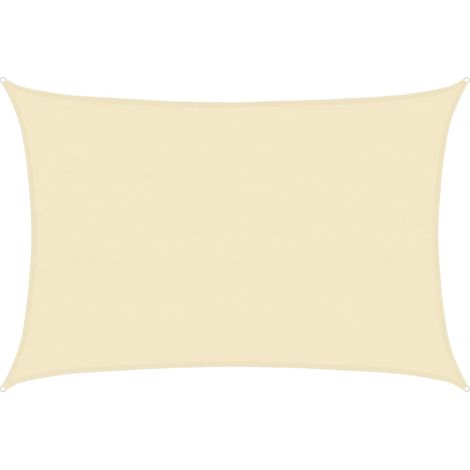 Toldo de vela crema HDPE 160 g/m² 5x7 m vidaXL