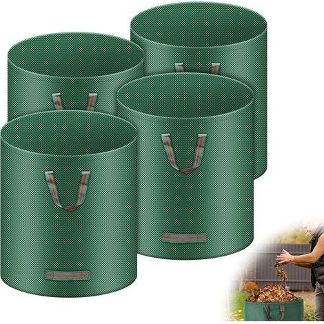 272-Liter-Gartensack – 4er-Pack – 150 g/m² Polypropylen – freistehend mit Ring – für Grünschnitt und Laub – 67 x 76 cm (1/5)