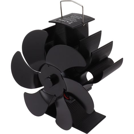 6 Lames Ventilateur de Poêle en Alliage d'Aluminium, Bords Arrondis, Dissipation de Chaleur Uniforme, Silencieux, Ventilateur de Cheminée (1/5)