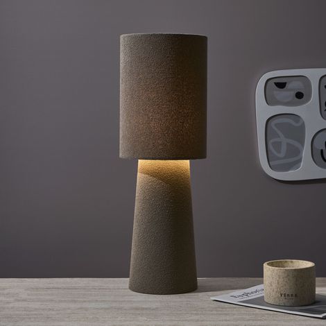 Lampe - HOME DECO FACTORY - Velours - Taupe - Gris (1/5)